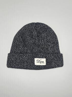 DQM New York Mens Grey Black Knit Cuffed Beanie Hat Streetwear Skate One Size